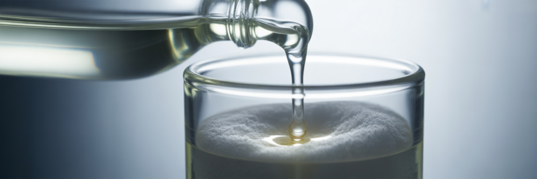 Reconstituting lyophilized peptide in vial.